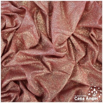 PUNTO LAMÉ ROJO PLATA CON GLITTER SERIE GALA 150cm