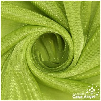 TELA DE PUNTO VERDE PISTACHO EXTRABRILLO SERIE FRAGUA 150cm