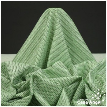 GASA LAMÉ CON ENTRETELA SERIE SANTORINI VERDE 150cm