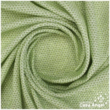 GASA LAMÉ CON ENTRETELA SERIE SANTORINI PISTACHO 150cm