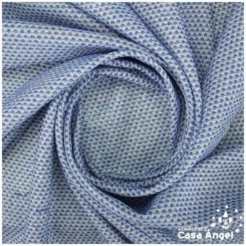 GASA LAMÉ CON ENTRETELA SERIE SANTORINI AZUL 150cm