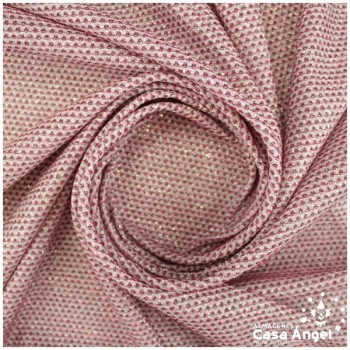 GASA LAMÉ CON ENTRETELA SERIE SANTORINI FUCSIA 150cm