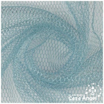 MALLA LAMÉ AZUL CLARO SERIE MESHU 150cm