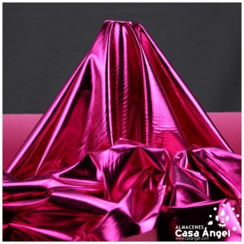 TELA ELÁSTICA FOIL FUCSIA EXTRABRILLANTE SERIE NIRVANA 150cm