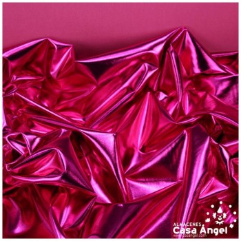 TELA ELÁSTICA FOIL FUCSIA EXTRABRILLANTE SERIE NIRVANA 150cm
