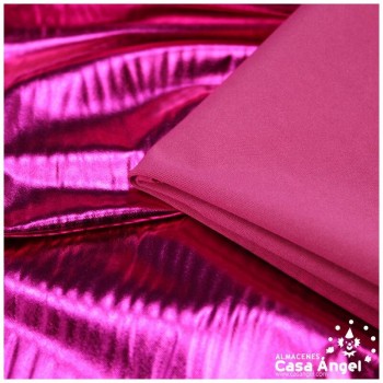TELA ELÁSTICA FOIL FUCSIA EXTRABRILLANTE SERIE NIRVANA 150cm