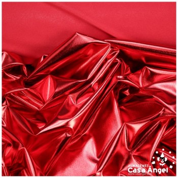 TELA ELÁSTICA FOIL ROJO EXTRABRILLANTE SERIE NIRVANA 150cm