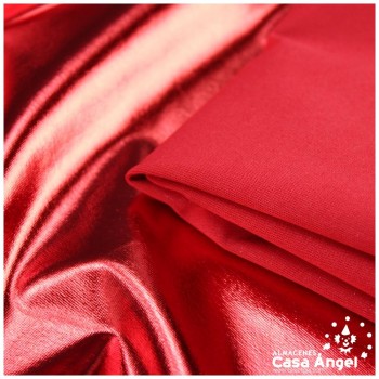 TELA ELÁSTICA FOIL ROJO EXTRABRILLANTE SERIE NIRVANA 150cm