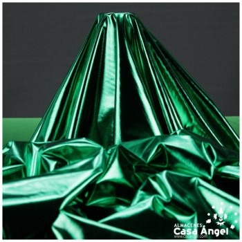 TELA ELÁSTICA FOIL VERDE EXTRABRILLANTE SERIE NIRVANA 150cm
