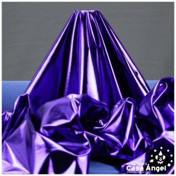 TELA ELÁSTICA FOIL AZULÓN EXTRABRILLANTE SERIE NIRVANA 150cm