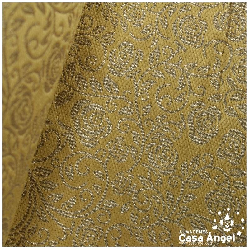 BROCADO DORADO CON FILIGRANAS Y FLORES SERIE ZAHIR 150cm