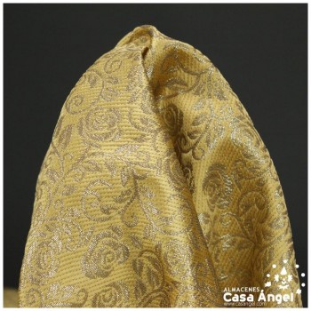 BROCADO DORADO CON FILIGRANAS Y FLORES SERIE ZAHIR 150cm