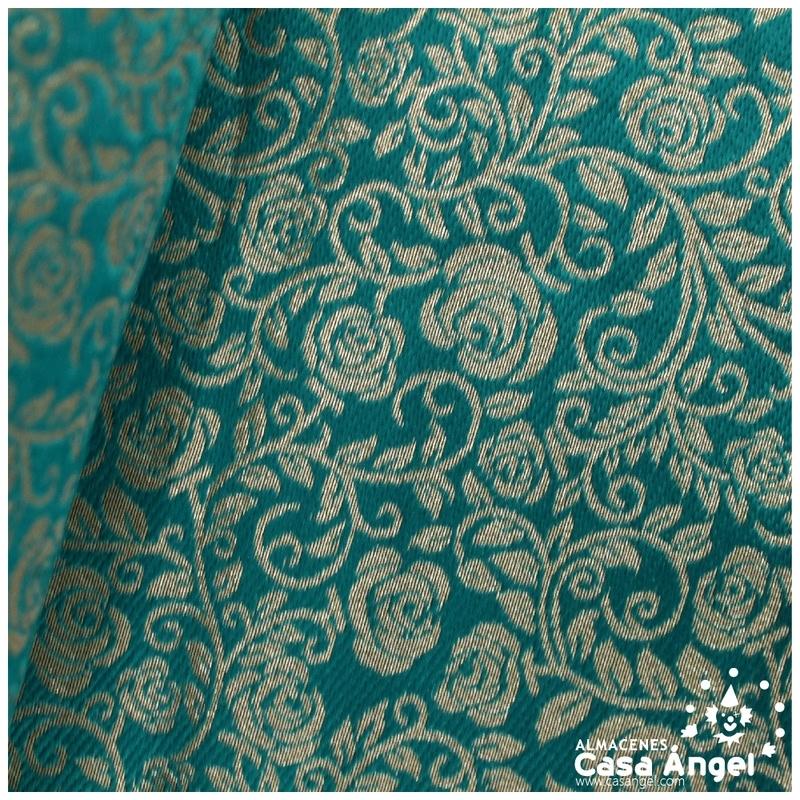 BROCADO VERDE CON FILIGRANAS Y FLORES SERIE ZAHIR 150cm