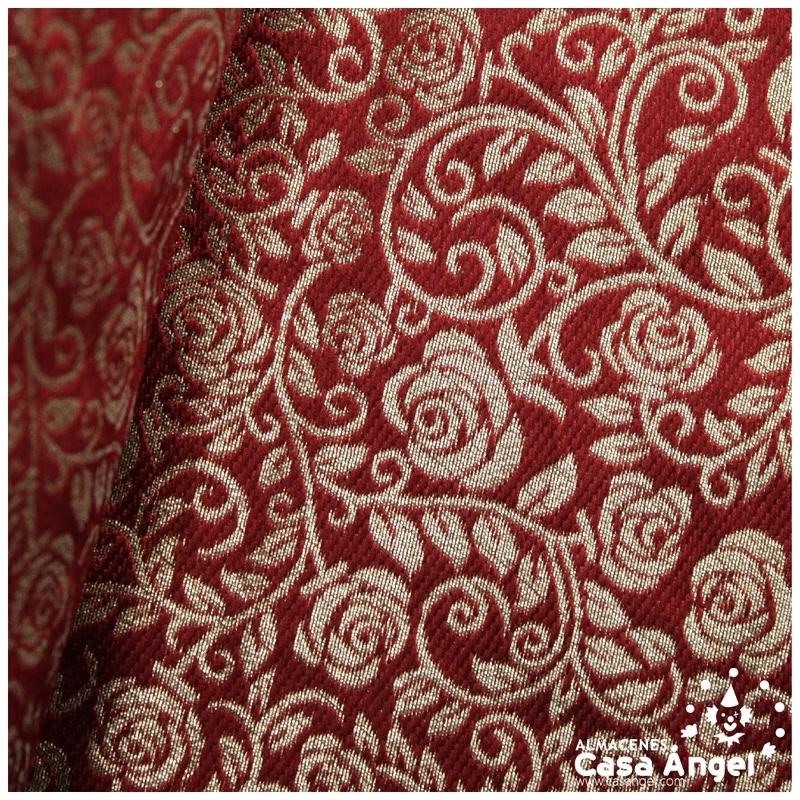 BROCADO BURDEOS CON FILIGRANAS Y FLORES SERIE ZAHIR 150cm