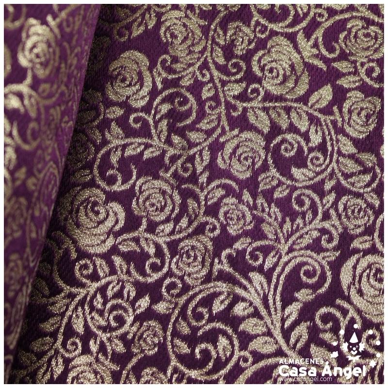 BROCADO MORADO CON FILIGRANAS Y FLORES SERIE ZAHIR 150cm