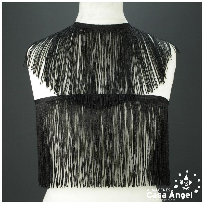 FLECO CUQUILLO DE LÚREX NEGRO 5cm 10cm 15cm 20cm