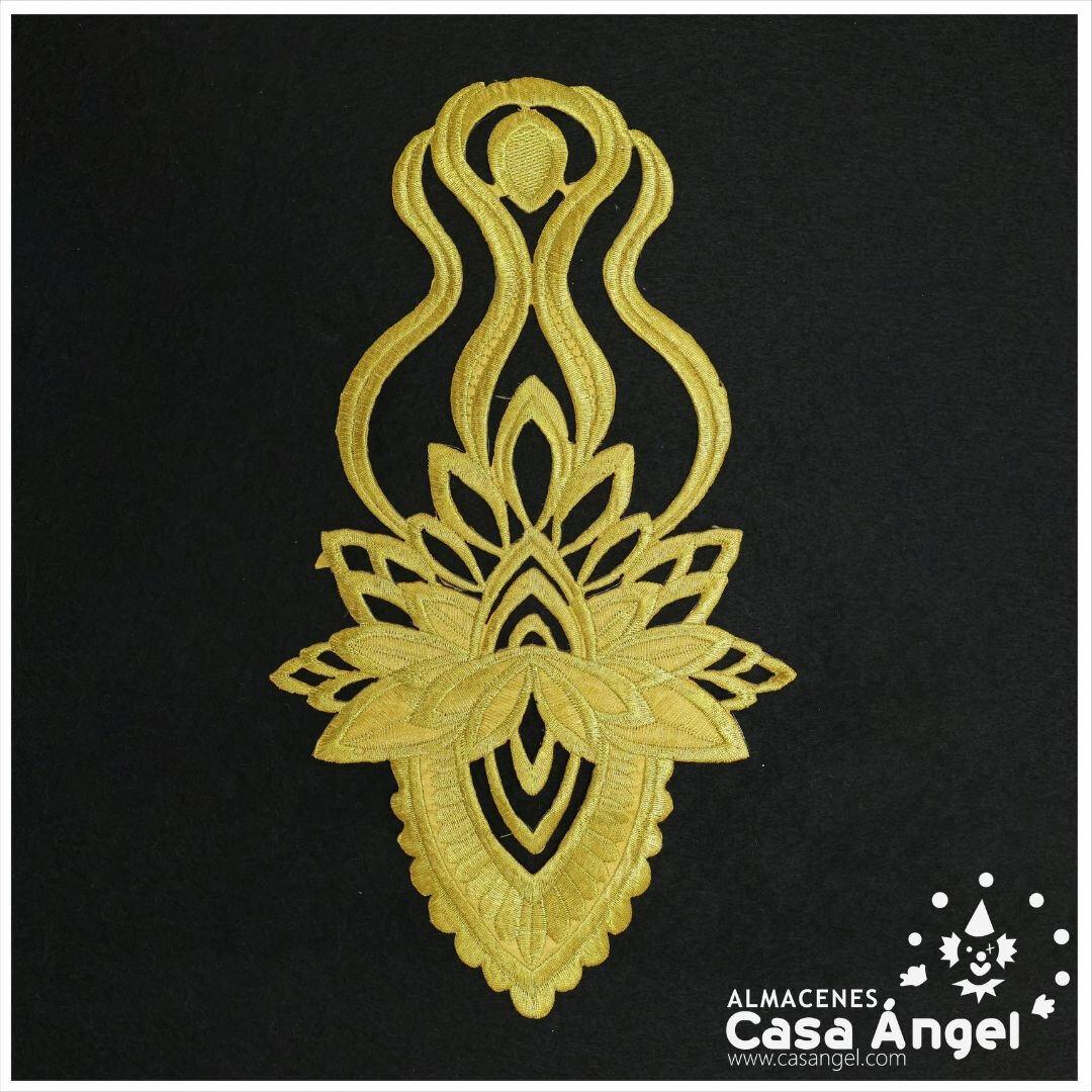 APLICACIÓN ECLESIÁSTICA BORDADA HOJAS ORO 30X17cm