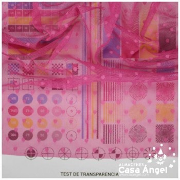 TUL CON TOPO SERIE PLUMETI FUCSIA 150cm