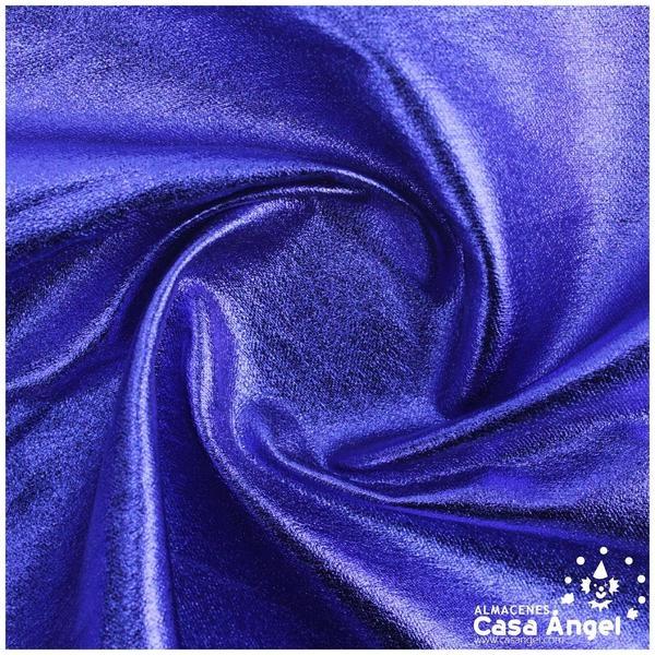 TELA NEOPRENO CON BRILLO FOIL AZUL ANCHO 150cm
