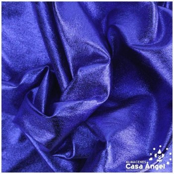 TELA NEOPRENO CON BRILLO FOIL AZUL ANCHO 150cm