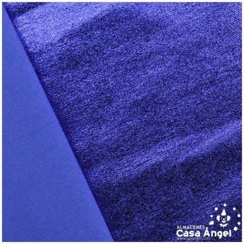 TELA NEOPRENO CON BRILLO FOIL AZUL ANCHO 150cm