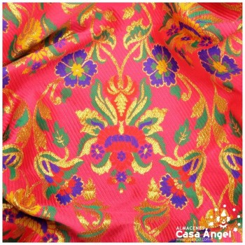 BROCADO ECLÉCTICO FUCSIA CON MOTIVO VICTORIANO DE FLORES SERIE ZATE 150cm