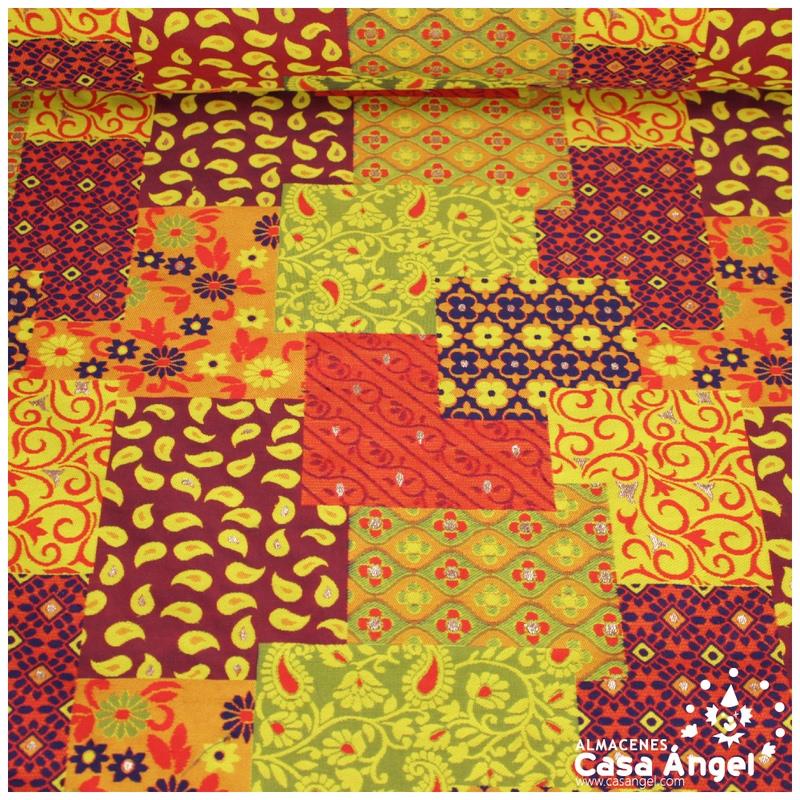 BROCADO PATCHWORK AMARILLO SERIE KIRUTO 150cm