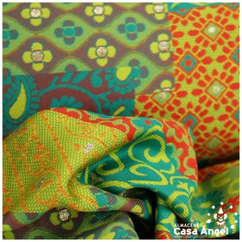 BROCADO PATCHWORK VERDE SERIE KIRUTO 150cm