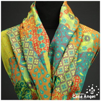 BROCADO PATCHWORK VERDE SERIE KIRUTO 150cm