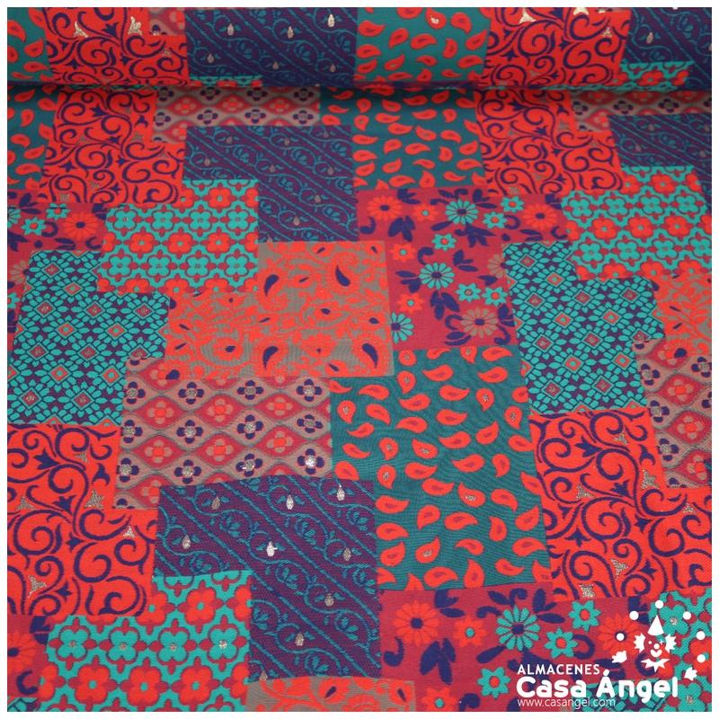 BROCADO PATCHWORK AZUL SERIE KIRUTO 150cm