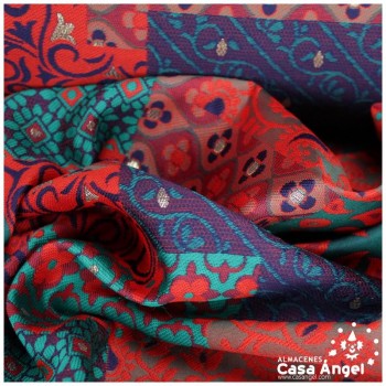BROCADO PATCHWORK AZUL SERIE KIRUTO 150cm
