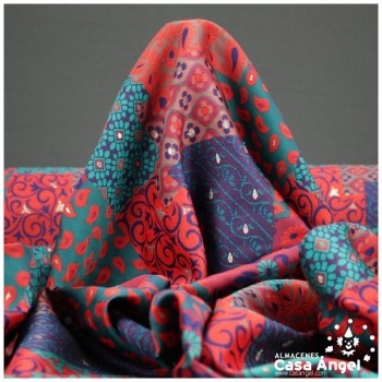 BROCADO PATCHWORK AZUL SERIE KIRUTO 150cm