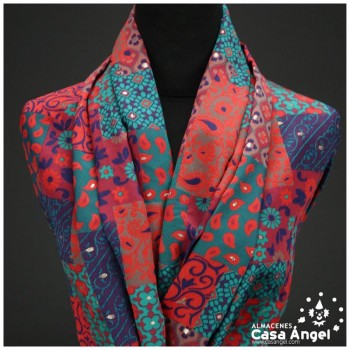 BROCADO PATCHWORK AZUL SERIE KIRUTO 150cm