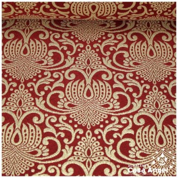 TEJIDO BROCADO RUBÍ Y ORO ALTAMIRA POLIÉSTER 280cm