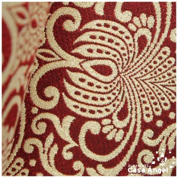 TEJIDO BROCADO RUBÍ Y ORO ALTAMIRA POLIÉSTER 280cm