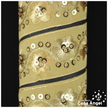 GALÓN DE TERCIOPELO BORDADO CON LENTEJUELAS 43mm