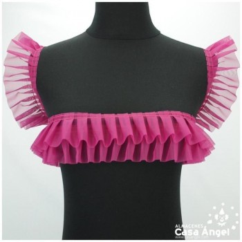 FLECO VOLANTE DE ORGANDÍ PLISADO 60mm