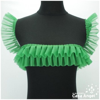 FLECO VOLANTE DE ORGANDÍ PLISADO 60mm