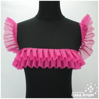 FLECO VOLANTE DE ORGANDÍ PLISADO 60mm