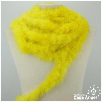 TIRA DE PLUMAS DE MARABÚ EXTRA AMARILLO 15gr/m