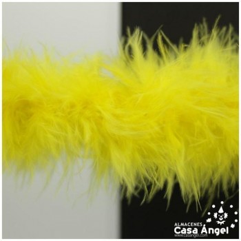 TIRA DE PLUMAS DE MARABÚ EXTRA AMARILLO 15gr/m