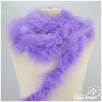 TIRA DE PLUMAS DE MARABÚ EXTRA LILA 15gr/m