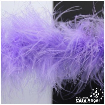 TIRA DE PLUMAS DE MARABÚ EXTRA LILA 15gr/m