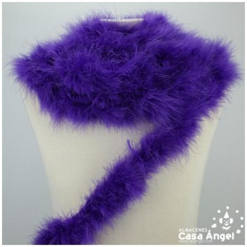 TIRA DE PLUMAS DE MARABÚ EXTRA MORADO 15gr/m