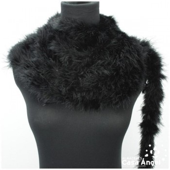 TIRA DE PLUMAS DE MARABÚ EXTRA NEGRO 15gr/m