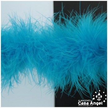 TIRA DE PLUMAS DE MARABÚ EXTRA TURQUESA 15gr/m
