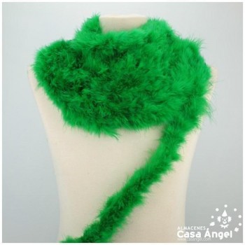 TIRA DE PLUMAS DE MARABÚ EXTRA VERDE 15gr/m