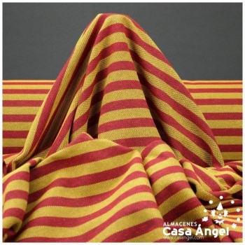 TELA BAYADERA BANDERA DE ESPAÑA RAYAS EN ROJO Y AMARILLO 280cm