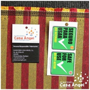 TELA BAYADERA BANDERA DE ESPAÑA RAYAS EN ROJO Y AMARILLO 280cm
