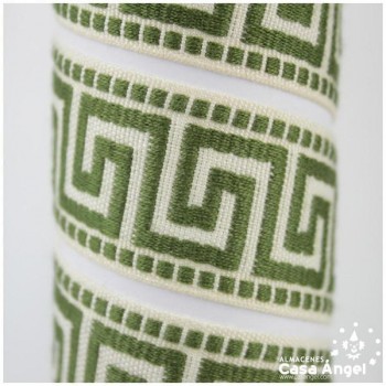 GALÓN JACQUARD MOTIVO GRIEGO 3cm